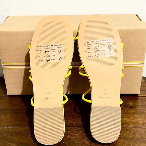 Anthropologie Yellow Strappy Sandals - Picture 3 of 4